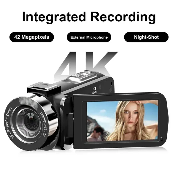 4K Digital Camera 42 Megapixels HD Digital Camera 18X Digital Zoom 3.0 inch screen With Flash Portable Video Recorder